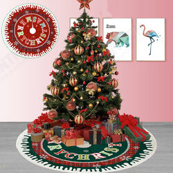 2020 Christmas Decor 87cm Christmas Tree Skirt Mat Edge Border Round Mat Carpet for Home Living Room Decoration 2020 Christmas Decor 87cm Christmas Tree Skirt Mat Edge Border Round Mat Carpet for Home Living Room Decoration