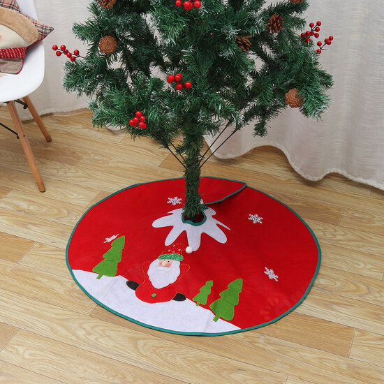 2020 Christmas Decor Santa Claus Christmas Tree Skirt Aprons New Year Xmas Tree Carpet Foot Cover for Home Decoration