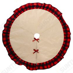 2020 Christmas Linen Lattice Tree Skirt Round Carpet Christmas Decorations for Home Floor Mat New Year Xmas Tree Skirts 2020 Christmas Linen Lattice Tree Skirt Round Carpet Christmas Decorations for Home Floor Mat New Year Xmas Tree Skirts