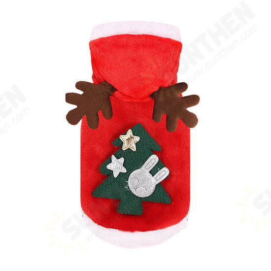 2020 Christmas Pet Clothes for Dogs Cats Costume Santa Claus Puppy Cat Clothes Winter Warm Dog Jacket Coats for Pet Hoodies Clothing