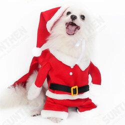 2020 Christmas Pet Dog Costumes with Hat Funny Santa Claus Costume for Dogs Winter Warm Coats Dog Clothes 2020 Christmas Pet Dog Costumes with Hat Funny Santa Claus Costume for Dogs Winter Warm Coats Dog Clothes