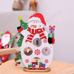 24*17CM Christmas Santa Claus Snowman Holiday Desktop Wooden Craft Decorations 24*17CM Christmas Santa Claus Snowman Holiday Desktop Wooden Craft Decorations