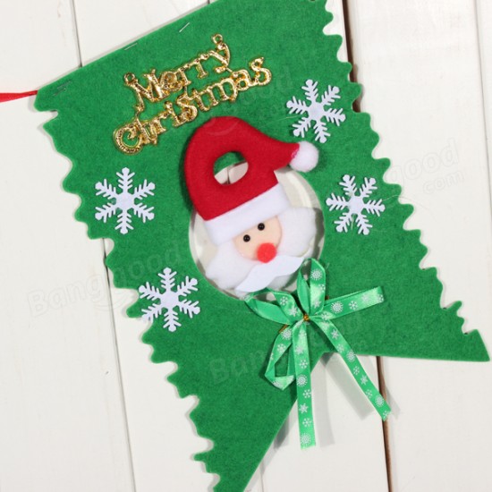 2M Christmas Decorations Hanging Flag Pennant Scene Ornaments