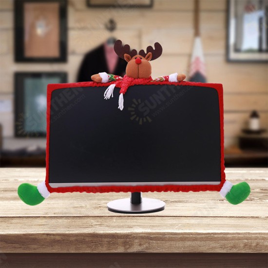 3 Style Christmas Computer Laptop LCD Screen Monitor Decor Cover Suit 19-27inch