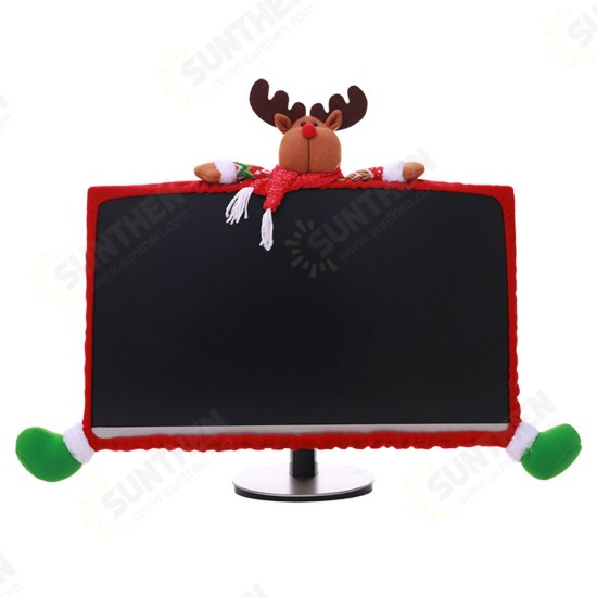 3 Style Christmas Computer Laptop LCD Screen Monitor Decor Cover Suit 19-27inch