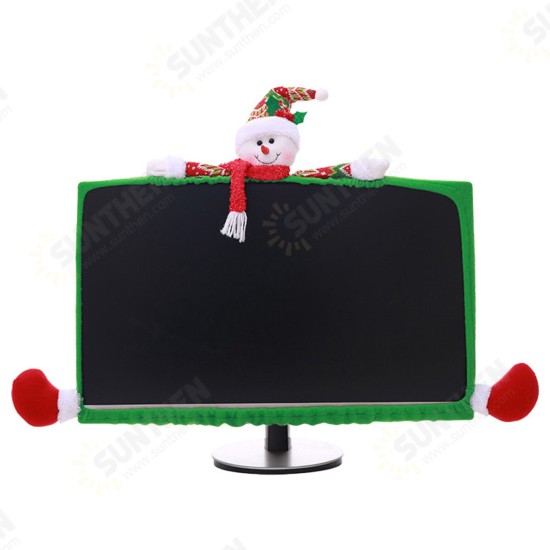 3 Style Christmas Computer Laptop LCD Screen Monitor Decor Cover Suit 19-27inch