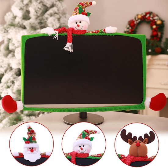 3 Style Christmas Computer Laptop LCD Screen Monitor Decor Cover Suit 19-27inch