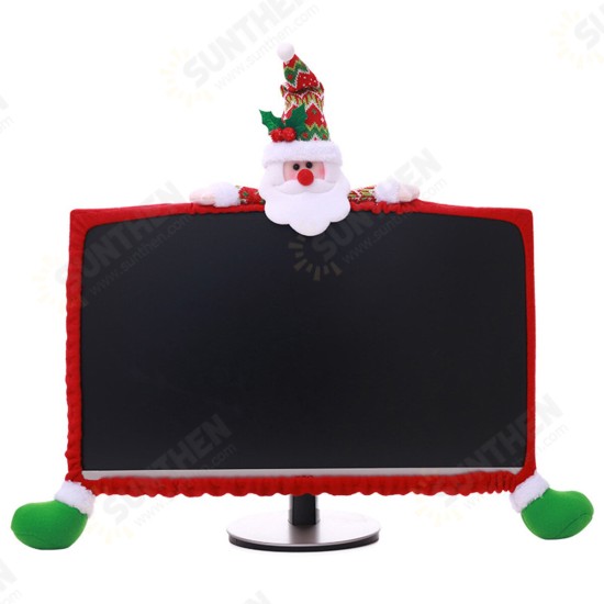 3 Style Christmas Computer Laptop LCD Screen Monitor Decor Cover Suit 19-27inch