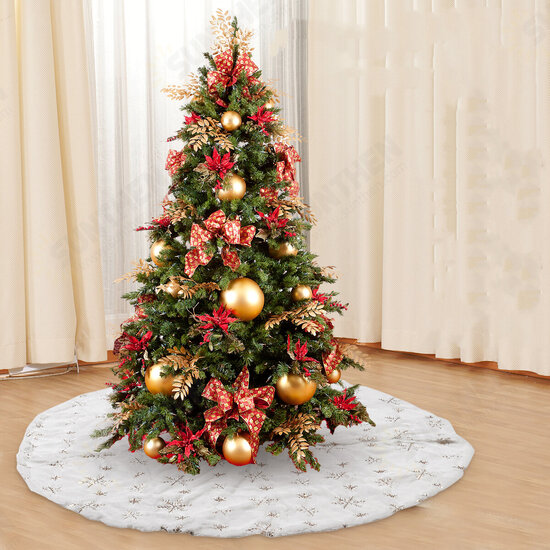 35/48inch Christmas Tree Dress Skirt Decor Carpet Xmas Decoration for 2020 Christmas Party Decoration Ornament