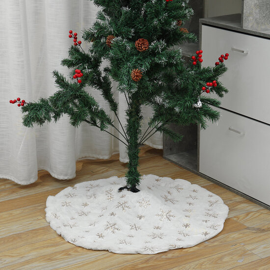 35/48inch Christmas Tree Dress Skirt Decor Carpet Xmas Decoration for 2020 Christmas Party Decoration Ornament