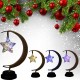 3D Battery Star Night Light Glass LED Home Party Wishing Lamp for Christmas