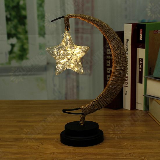 3D Battery Star Night Light Glass LED Home Party Wishing Lamp for Christmas