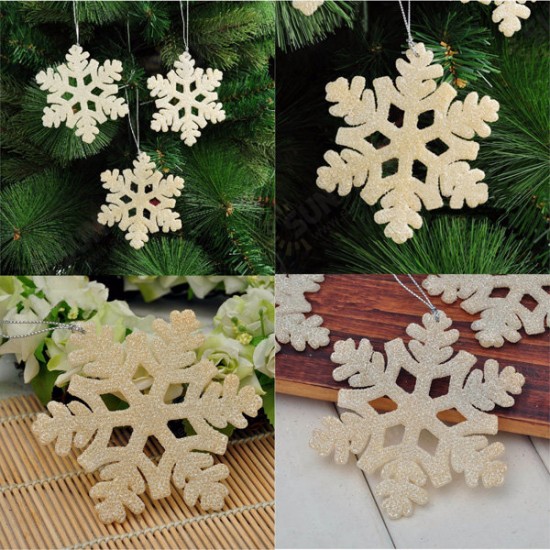 3Pcs Christmas Snowflake Hanging Pendant Christmas Tree Xmas Party Decoration Ornaments