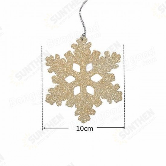 3Pcs Christmas Snowflake Hanging Pendant Christmas Tree Xmas Party Decoration Ornaments