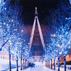 40 x 30cm Operated LED Christmas Snowy Street Ferris Wheel Canvas Print Wall Paper Art 40 x 30cm Operated LED Christmas Snowy Street Ferris Wheel Canvas Print Wall Paper Art