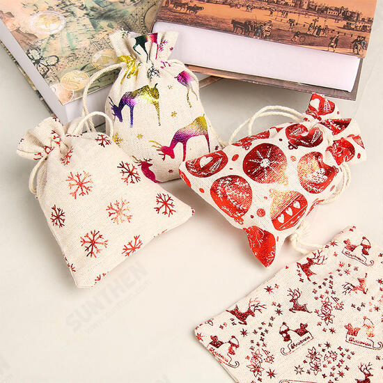 50Pcs Mini Cotton Burlap Linen Christmas Cotton Drawstring Bag Jewelry Gift Storage Bags 50Pcs Mini Cotton Burlap Linen Christmas Cotton Drawstring Bag Jewelry Gift Storage Bags