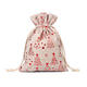 50Pcs Mini Cotton Burlap Linen Christmas Cotton Drawstring Bag Jewelry Gift Storage Bags