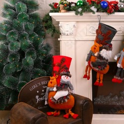 50cm Christmas Stocking 3D Snowman Decoration Hanging Sock Gift Bag Party Decor