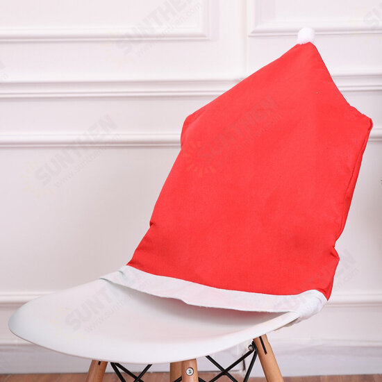 50x60CM Non-woven Fabric Christmas Chair Cover Snowflake Chair Cover Christmas Chair Cover Decoration