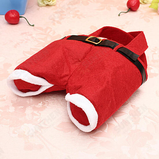 5/10 Christmas Santa Pants Candy Gift Bag Sweet Sack Holder Stocking Filler