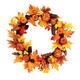 60cm Christmas Maple Leaves Pumpkin Berry Wreath Garland Door Hanging Craft Decorations