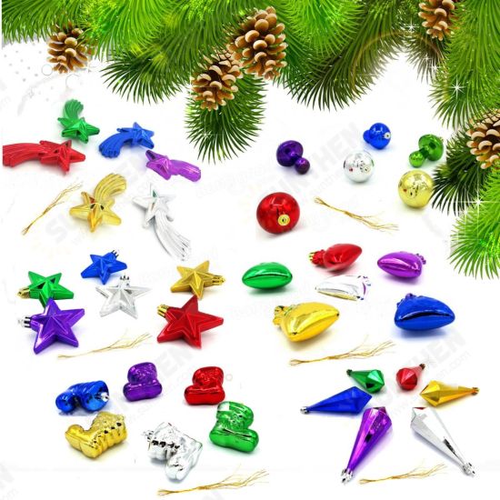 6pcs Christams Xmas Tree Hanging Decoration Boots Stars Pine Cones