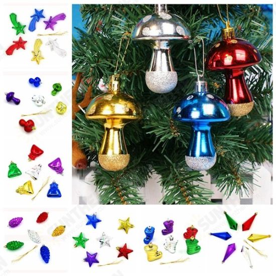 6pcs Christams Xmas Tree Hanging Decoration Boots Stars Pine Cones