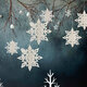 6pcs Christmas Party Hanging Decoration Baubles Xmas Snowflakes Home Bar Decor 6pcs Christmas Party Hanging Decoration Baubles Xmas Snowflakes Home Bar Decor