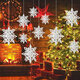 6pcs Christmas Party Hanging Decoration Baubles Xmas Snowflakes Home Bar Decor