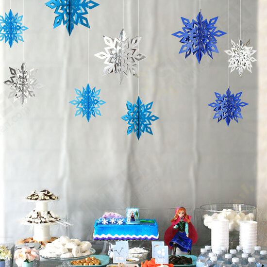 6pcs Christmas Party Hanging Decoration Baubles Xmas Snowflakes Home Bar Decor 6pcs Christmas Party Hanging Decoration Baubles Xmas Snowflakes Home Bar Decor