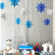 6pcs Christmas Party Hanging Decoration Baubles Xmas Snowflakes Home Bar Decor