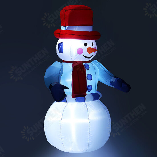 8FT LED Christmas Inflatable Snowman Halloween Outdoors Ornaments Shop Decoration