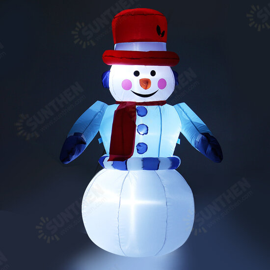 8FT LED Christmas Inflatable Snowman Halloween Outdoors Ornaments Shop Decoration