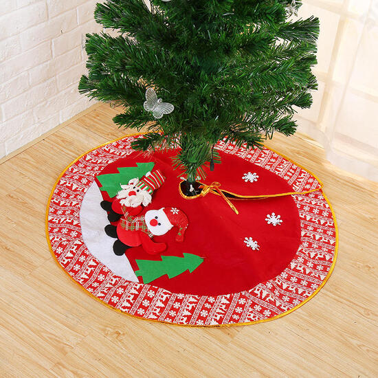 90CM Christmas Tree Decorations Carpet Party Ornament For Home Non-woven Xmas