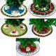 90cm Christmas Santa Tree Skirts Ornament Dress Mat Border Party Decorations