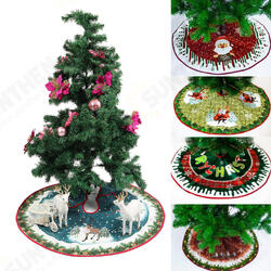 90cm Christmas Santa Tree Skirts Ornament Dress Mat Border Party Decorations 90cm Christmas Santa Tree Skirts Ornament Dress Mat Border Party Decorations
