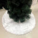 90cm Snow Plush Christmas Tree Skirt Base Floor Mat Cover Christmas Party Decorations