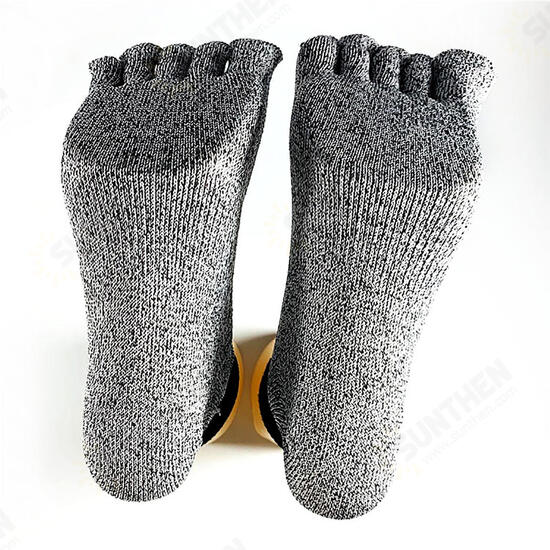 A Pair of Unisex No-Slip Anti-Skid Breathable Toe Socks Bare Feet Running Beach HPPE Sock