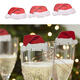 Christmas 10 pcs Table Place Cards Champagne Wine Glass Caps Christmas Holiday Party Decorations