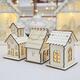 Christmas 2017 LED Night Light Wooden Luminous Cabin Lamp Christmas Tree Ornaments Gifts