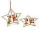 Christmas 3D Wooden Pendant Star Bell Tree Hang Ornaments Home Party Decorations Kids Gifts