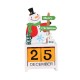 Christmas Advent Countdown Calendar Wooden Santa Claus Snowman Reindeer Pattern With Painted Blocks Holiday Home Decorations