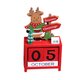 Christmas Advent Countdown Calendar Wooden Santa Claus Snowman Reindeer Pattern With Painted Blocks Holiday Home Decorations