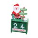 Christmas Advent Countdown Calendar Wooden Santa Claus Snowman Reindeer Pattern With Painted Blocks Holiday Home Decorations