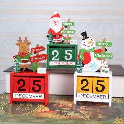 Christmas Advent Countdown Calendar Wooden Santa Claus Snowman Reindeer Pattern With Painted Blocks Holiday Home Decorations Christmas Advent Countdown Calendar Wooden Santa Claus Snowman Reindeer Pattern With Painted Blocks Holiday Home Decorations