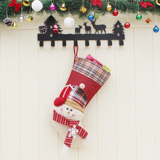 Christmas Candy Bag Stocking Santa Claus Sock Gift Bag Bauble Christmas Tree Ornaments Decoration
