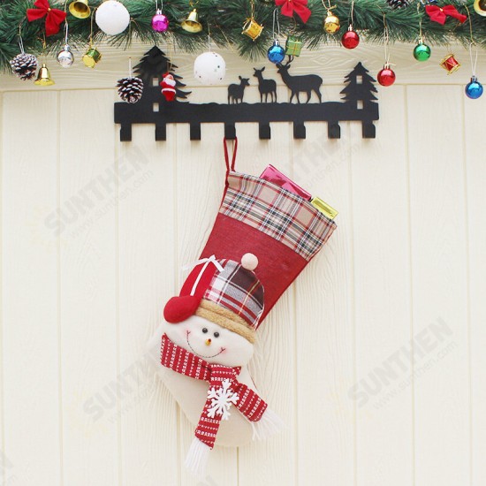 Christmas Candy Bag Stocking Santa Claus Sock Gift Bag Bauble Christmas Tree Ornaments Decoration