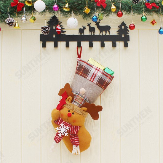 Christmas Candy Bag Stocking Santa Claus Sock Gift Bag Bauble Christmas Tree Ornaments Decoration