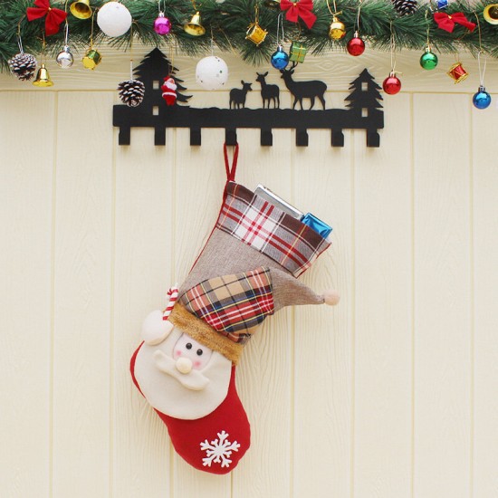 Christmas Candy Bag Stocking Santa Claus Sock Gift Bag Bauble Christmas Tree Ornaments Decoration