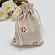 Christmas Cotton Linen Hanging Advent Calendars Countdown Drawstring Gift Bags Candy Biscuit Pouches Present Gift Wrap